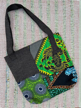 Load image into Gallery viewer, Bag: Large Zip Top Kitenge Canvas Tote Bag