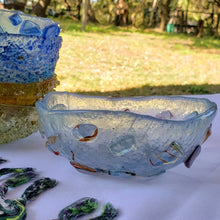 Load image into Gallery viewer, Fused Glass Artisan Textured Bowl, 5" diameter