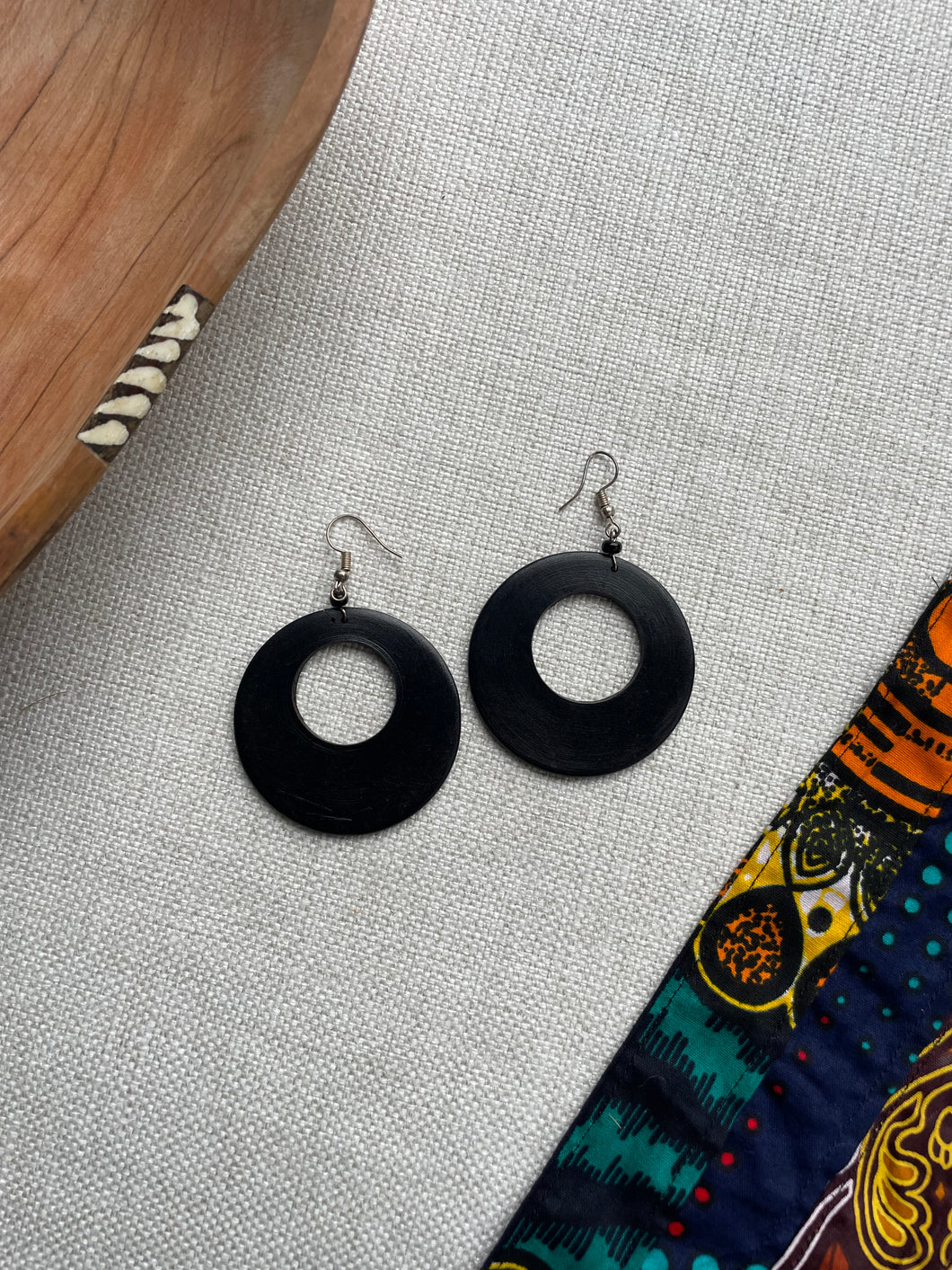 Earring Wood Circle