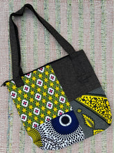 Load image into Gallery viewer, Bag:  Large Zip Top Kitenge Canvas Tote Bag
