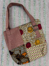 Load image into Gallery viewer, Bag:  Large Zip Top Kitenge Canvas Tote Bag
