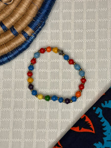 Bracelets - Single Strand Paper Bead Bracelet