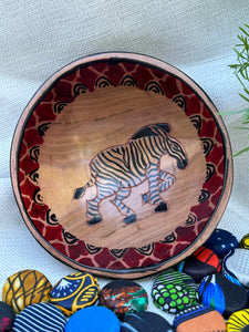 Wood Carved Painted Bowls
