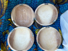 Load image into Gallery viewer, Wood Round Bowls with Bone inlay
