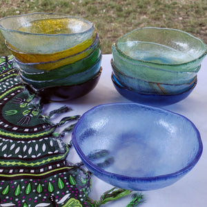 Fused Glass Bowls, Smooth 5" diameter