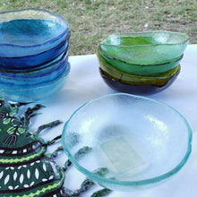 Load image into Gallery viewer, Fused Glass Bowls, Smooth 5&quot; diameter
