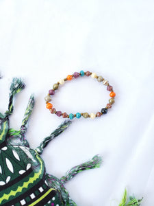 Bracelets - Single Strand Paper Bead Bracelet