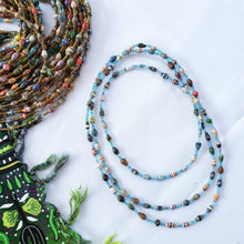 Load image into Gallery viewer, Necklace - Long single strand Tiny paper bead necklaces (Multiple colors/styles)
