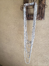 Load image into Gallery viewer, Necklace - White seeds single strand long
