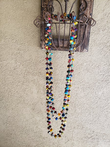 Kitenge fabric bead necklace