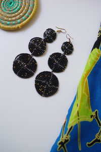 Earring - Large 3 Disc Seed Bead (Multiple colors)