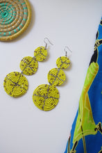 Load image into Gallery viewer, Earring - Large 3 Disc Seed Bead (Multiple colors)
