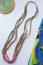 Load image into Gallery viewer, Pink and brown multi strand 8
