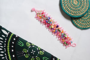 Bracelet - Stone and seed bead cuff bracelet (Multiple colors)