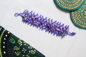 Bracelet - Stone and seed bead cuff bracelet (Multiple colors)
