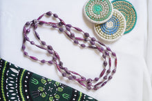 Load image into Gallery viewer, Necklace - Long single strand medium paper bead necklaces (Multiple colors/styles)
