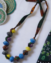 Load image into Gallery viewer, Necklace - Extra large paper bead Tie necklace
