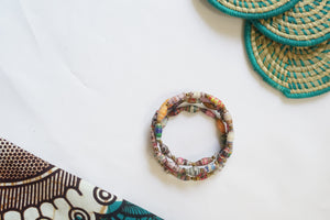 Bracelet - Paper Bead Wrap Bracelets (Multiple colors)
