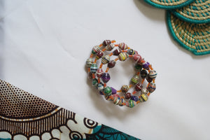 Bracelet - Paper Bead Wrap Bracelets (Multiple colors)