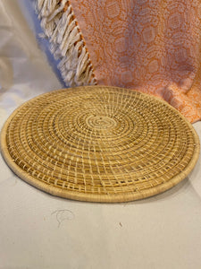 Basket - Flat woven trivet or wall hanging (Multiple colors)