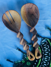 Load image into Gallery viewer, Wood Salad/ Serving Tongs
