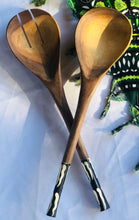 Load image into Gallery viewer, Wood Salad/ Serving Tongs
