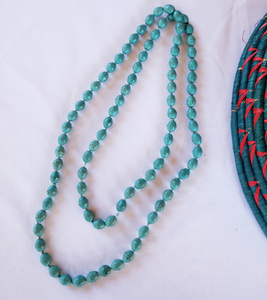 Necklace - Stone bead necklace, long