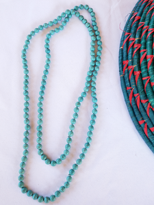 Necklace - Stone bead necklace, long