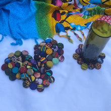 Load image into Gallery viewer, Kitenge Bottlecap Trivet or Coasters
