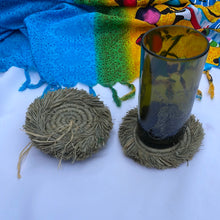 Load image into Gallery viewer, Baskets: Woven Fringe Edged Coaster Set
