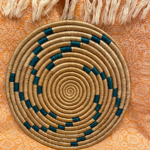 Basket - Flat woven trivet or wall hanging (Multiple colors)